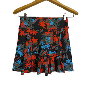 Dona Jo Ultimate Skirt Womens Size 1 Small Black Floral Pickleball Tennis Sports